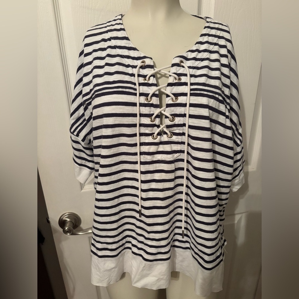 J.Crew striped sailer top XL